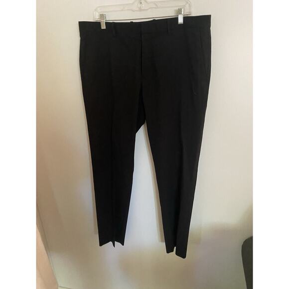 Theory Marlo Solid Black Flat Front Pants Size 36 RETAIL $ 265 - Picture 1 of 5